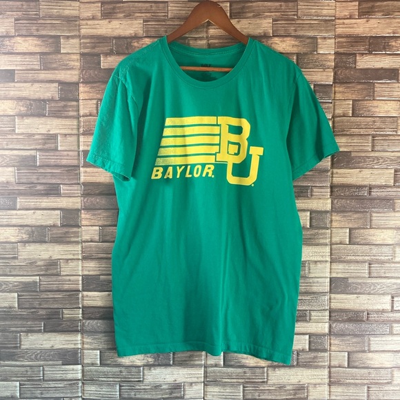 EUC Baylor Bears Shirt MV Sport Short Sleeve Green Adult Large - Picture 1 of 7